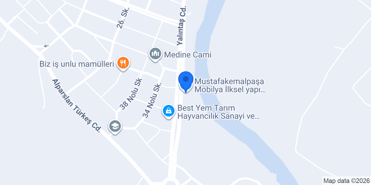 Mustafakemalpaşa Mobilya İlksel yapı mobilya taş.ltd.şti konumu