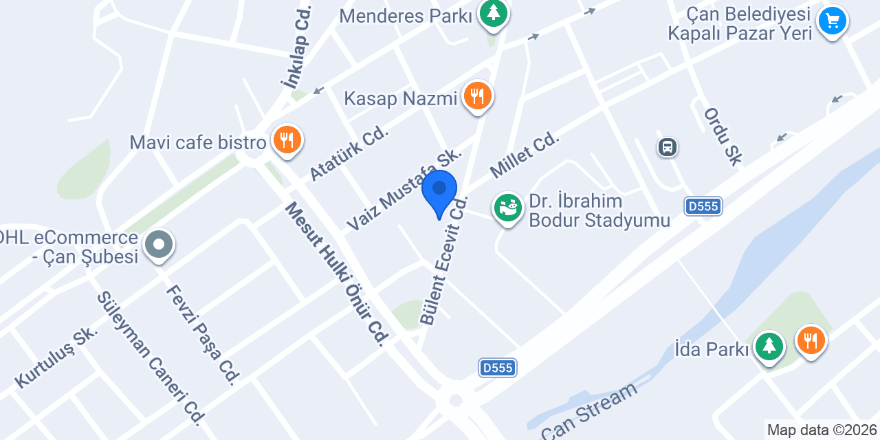 Yurtiçi Kargo Çan konumu