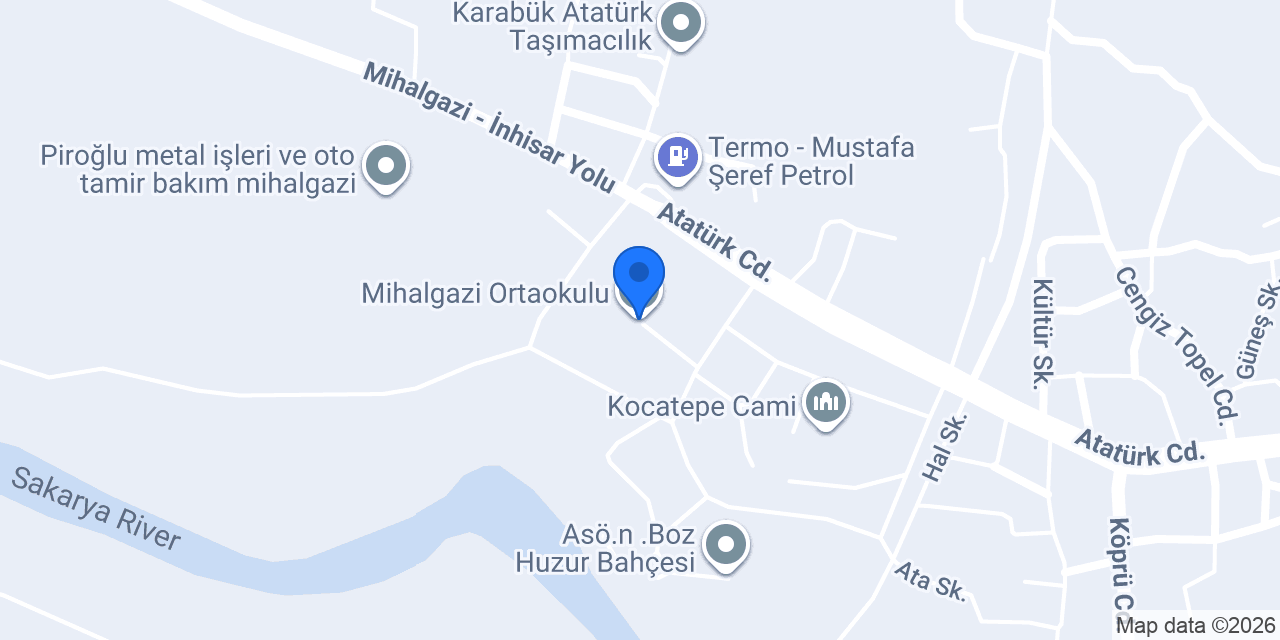 Mihalgazi Ortaokulu konumu