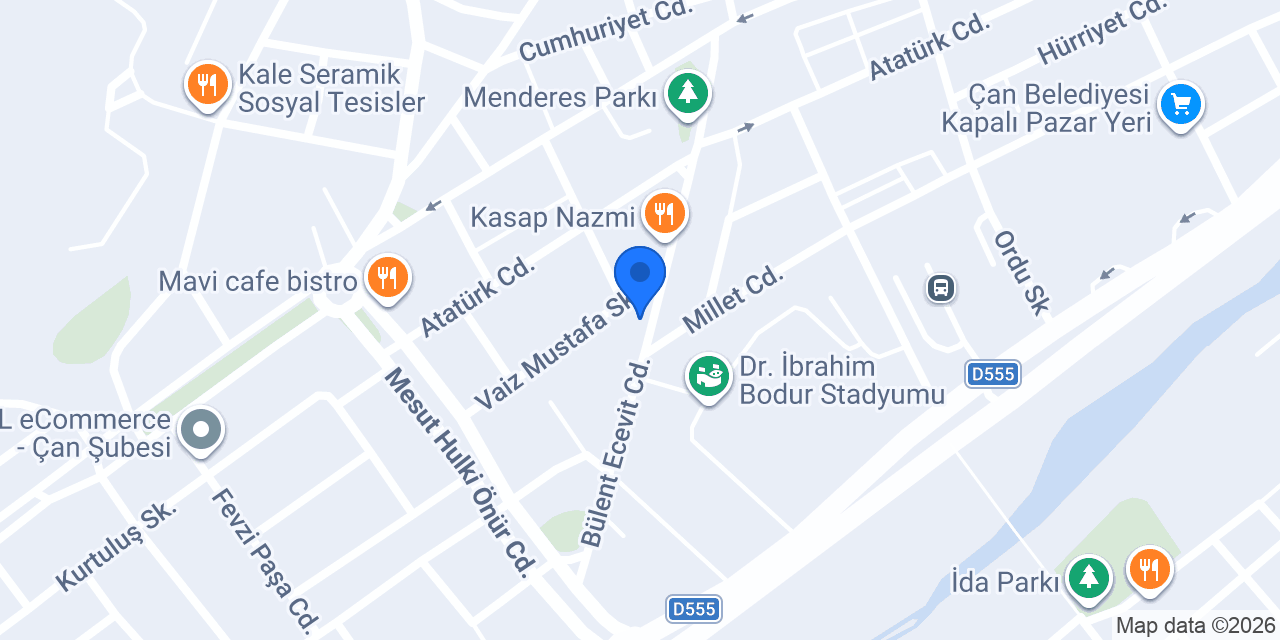 Özbenoğlu Baklava konumu