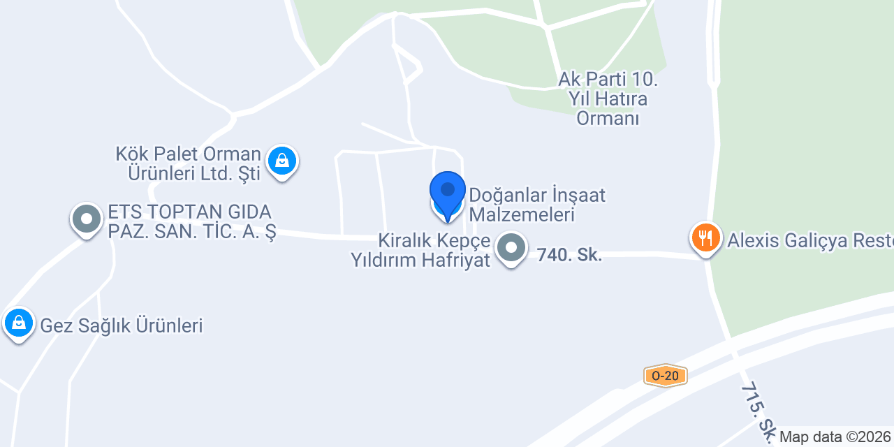 Doğanlar İnşaat Malzemeleri konumu