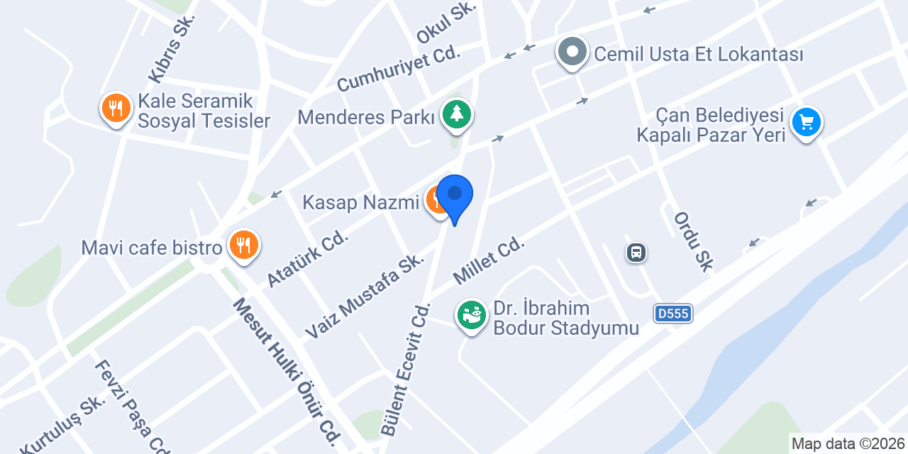 Denizbank Çan Şubesi konumu