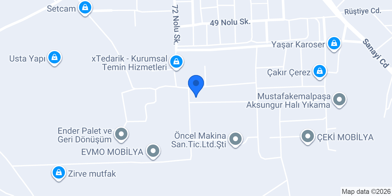 Mezza Mobilya İnş.İhr. İth. San. ve Tic. Ltd.Şti. konumu