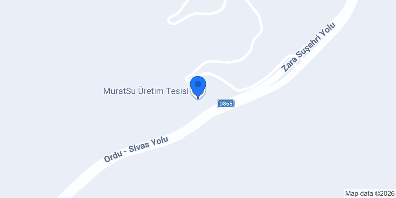 MuratSu Üretim Tesisi konumu