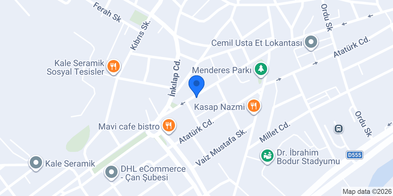 Yapı Kredi Bankası - Çan Şubesi konumu