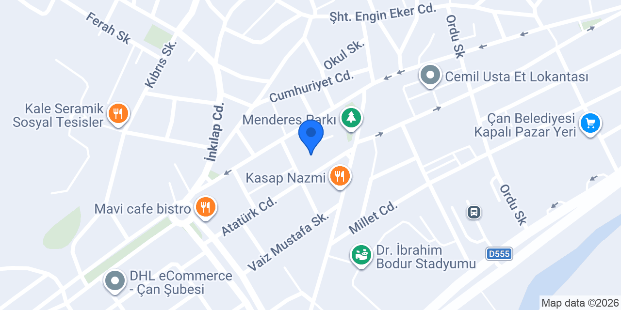 Çan Tapu Müdürlüğü konumu