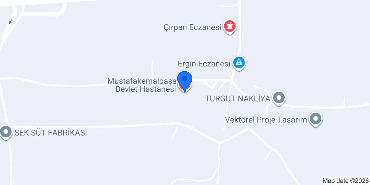 Mustafakemalpaşa Devlet Hastanesi konumu