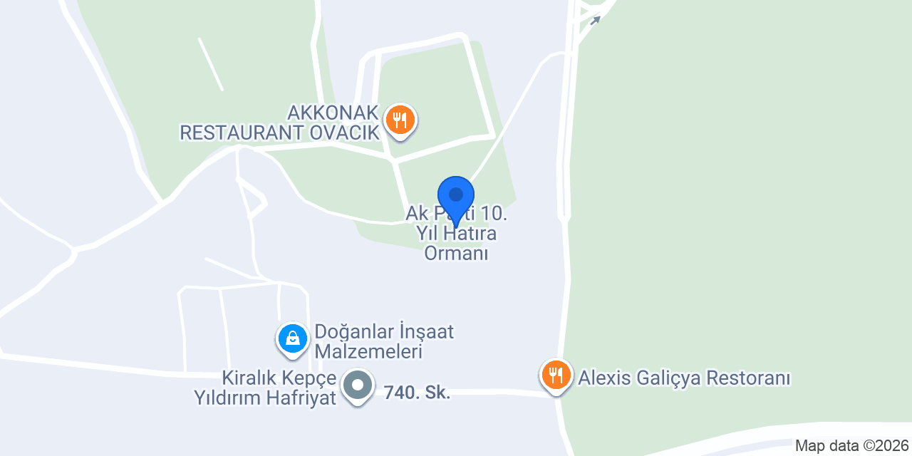Ak Parti 10. Yıl Hatıra Ormanı konumu