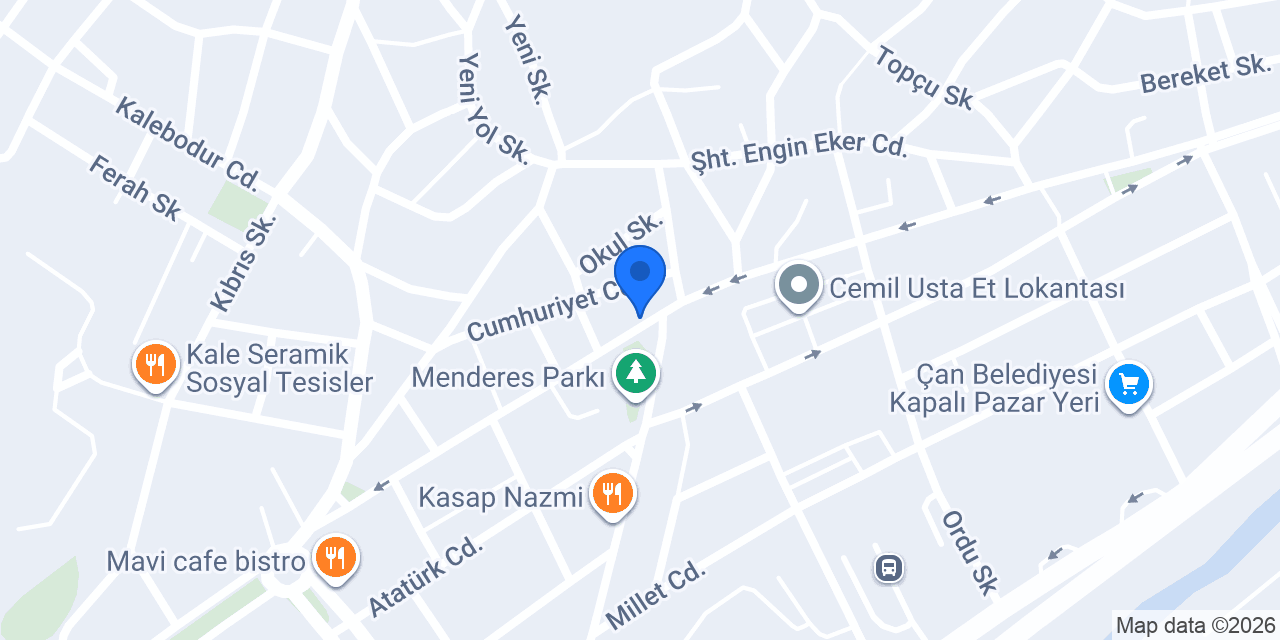 Özkan Rent A Car konumu
