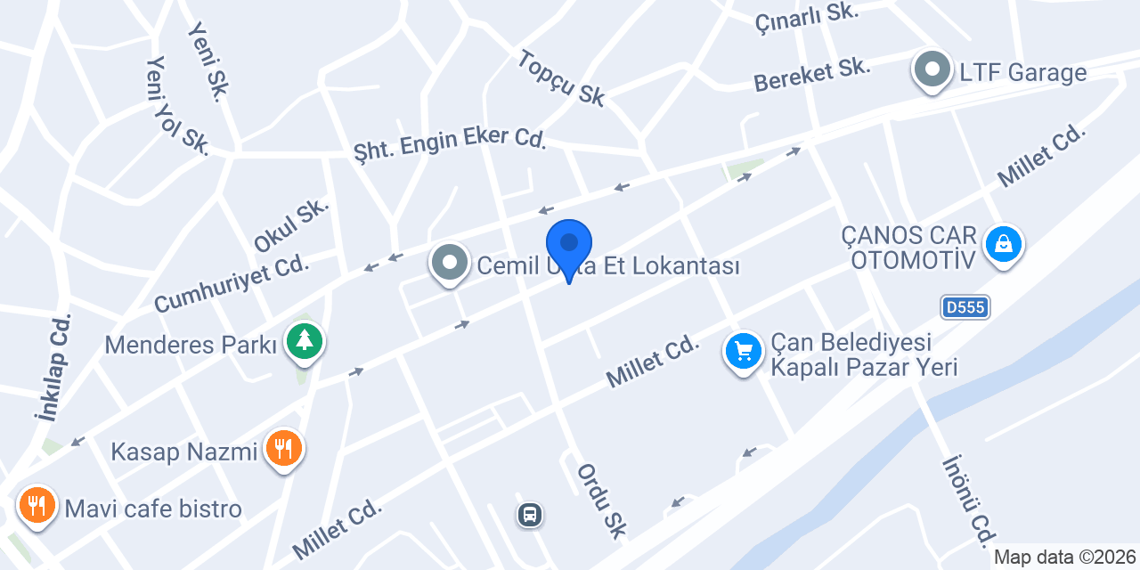Sürat Kargo Çan Acente konumu
