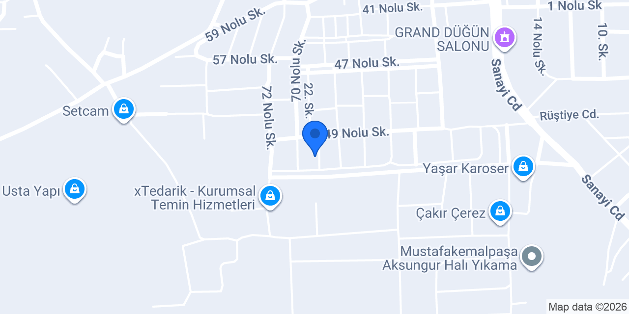 Avcı oto boya konumu