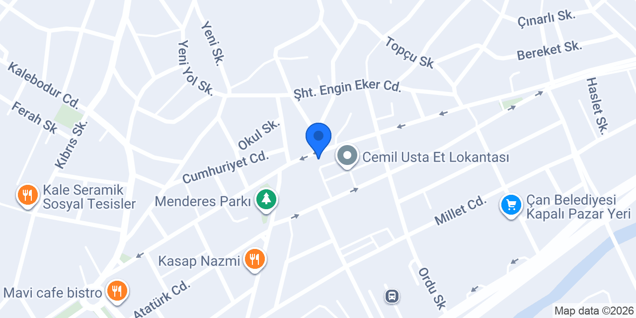 Yanık Eczanesi konumu