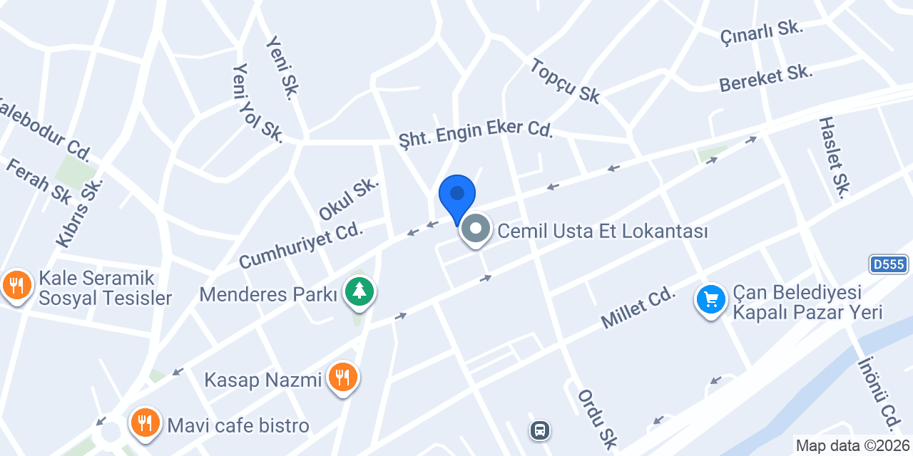 Çan Erdem Veteriner Kliniği konumu