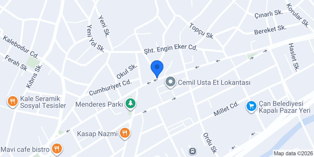 Oses Çiğ Köfte konumu