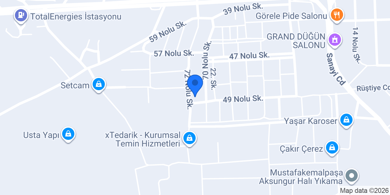 Metin Oto Lastik konumu