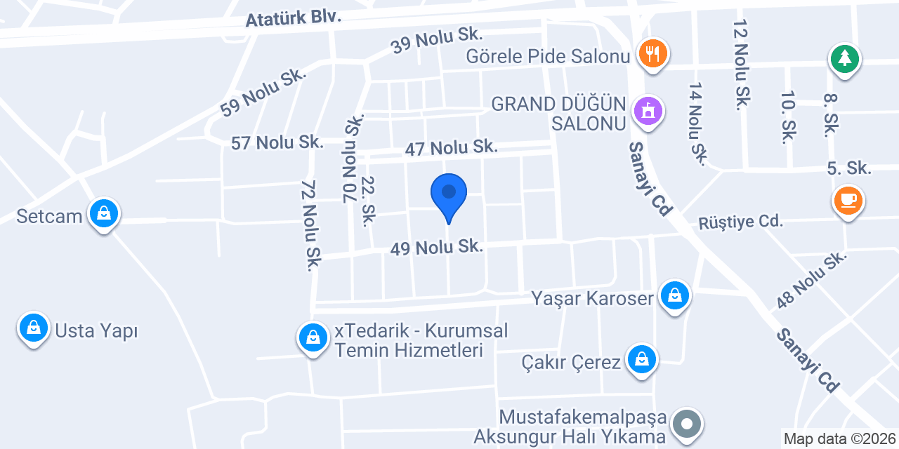 Çetin Mutfak Mobilya Mustafakemalpaşa konumu