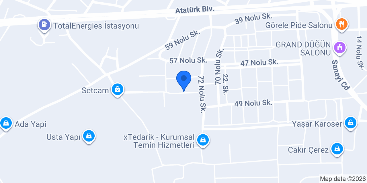 Güneş Mobilya konumu
