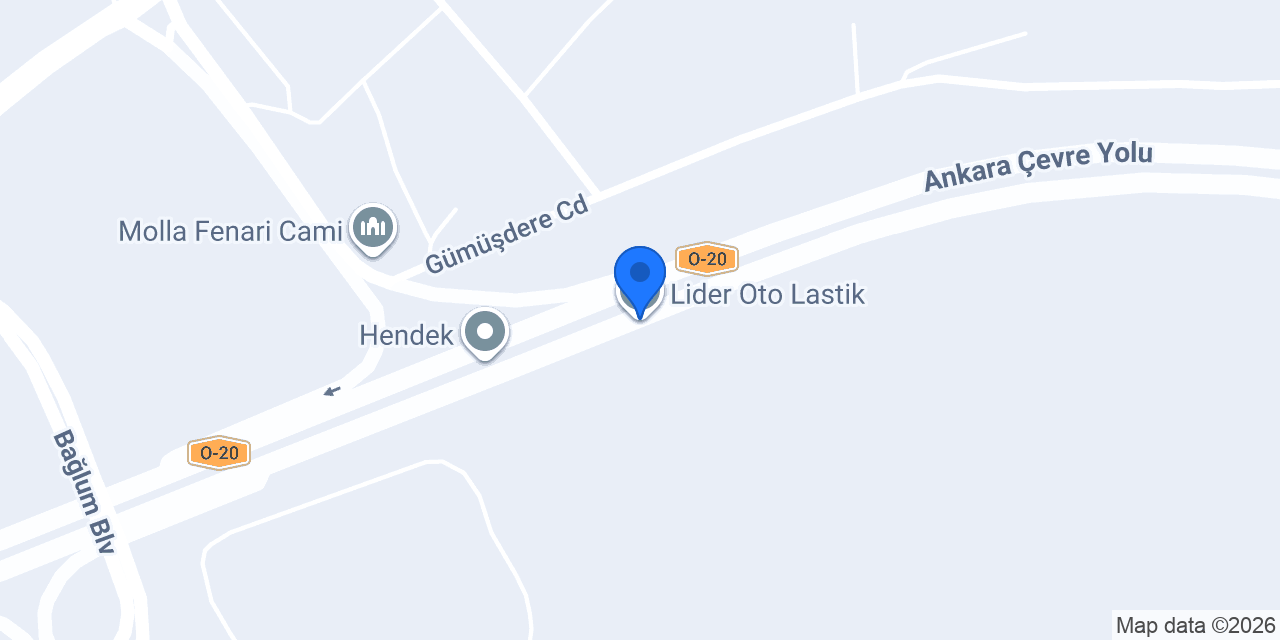 Lider Oto Lastik konumu