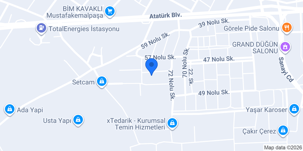 Adak Oto Elektrik konumu