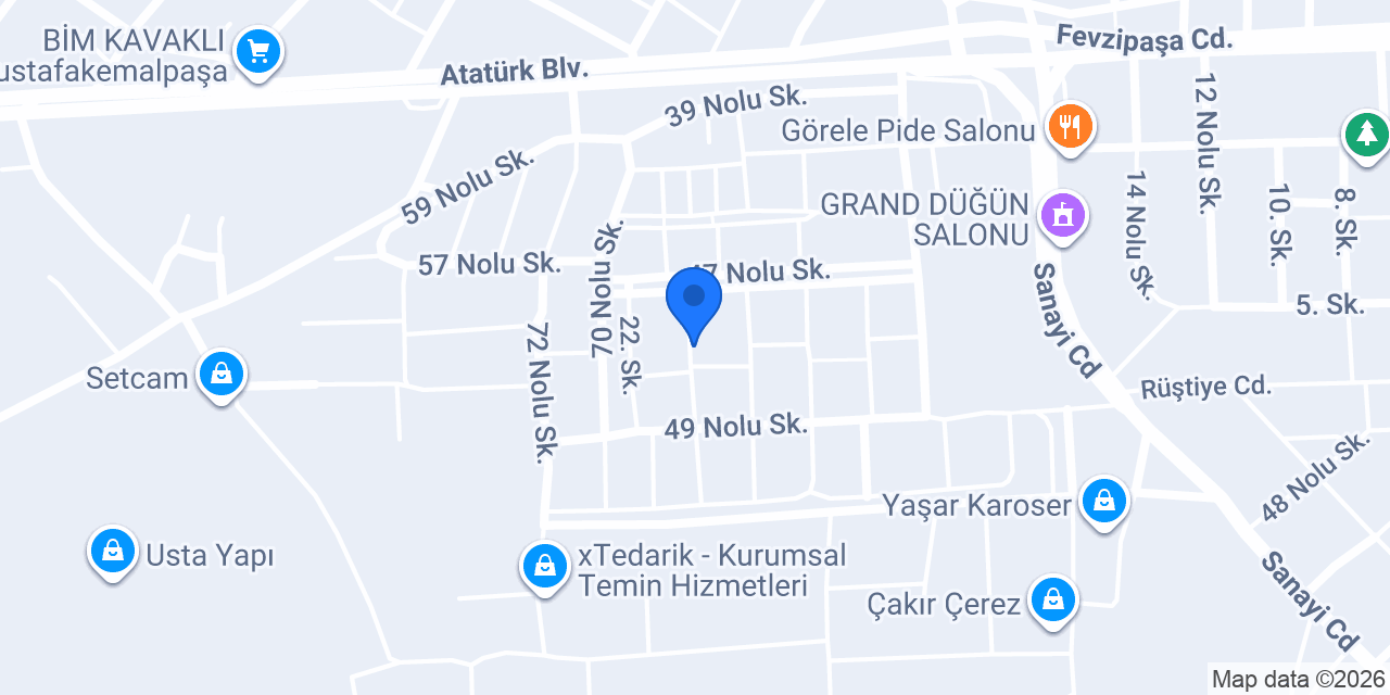 Sanayi Döner ErdenEt konumu