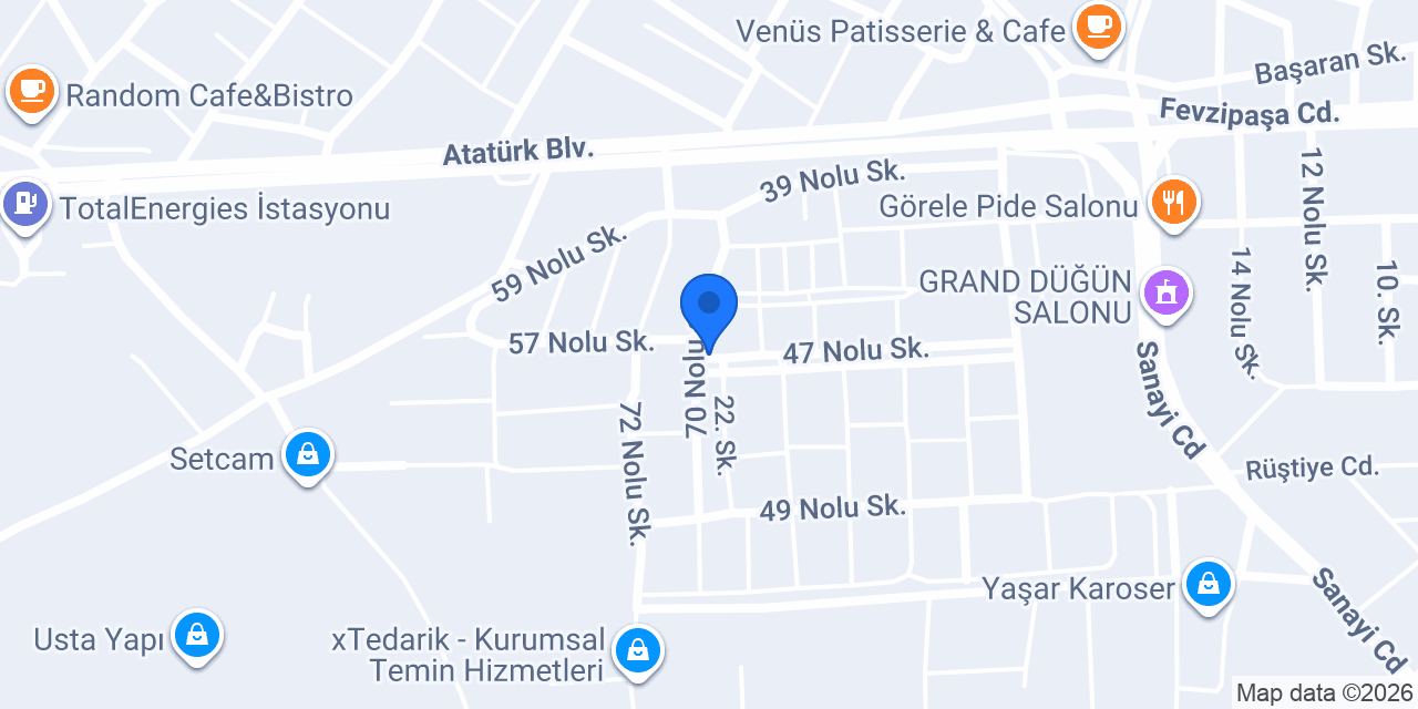 Coşkun Makina konumu