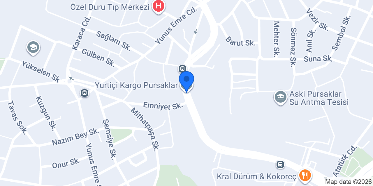 Yurtiçi Kargo Pursaklar konumu