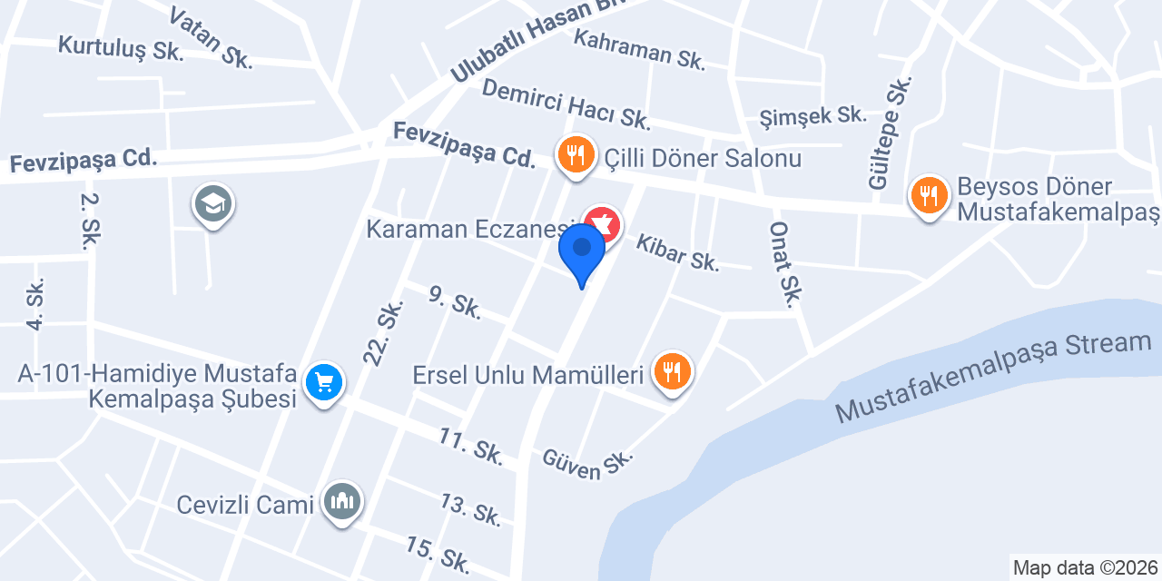 Papirüs Caffe konumu