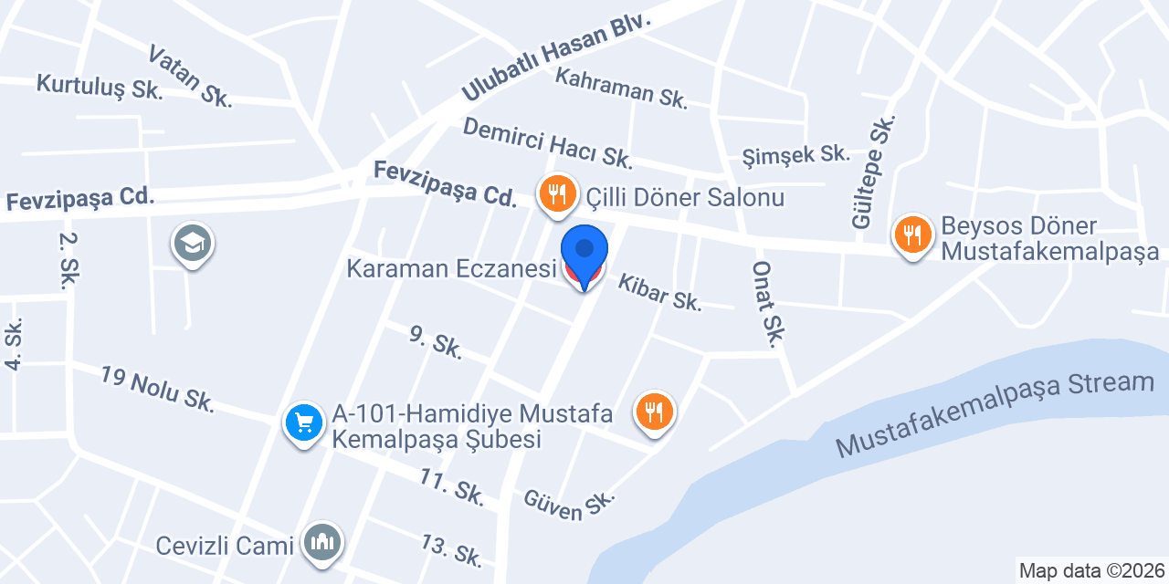 Karaman Eczanesi konumu