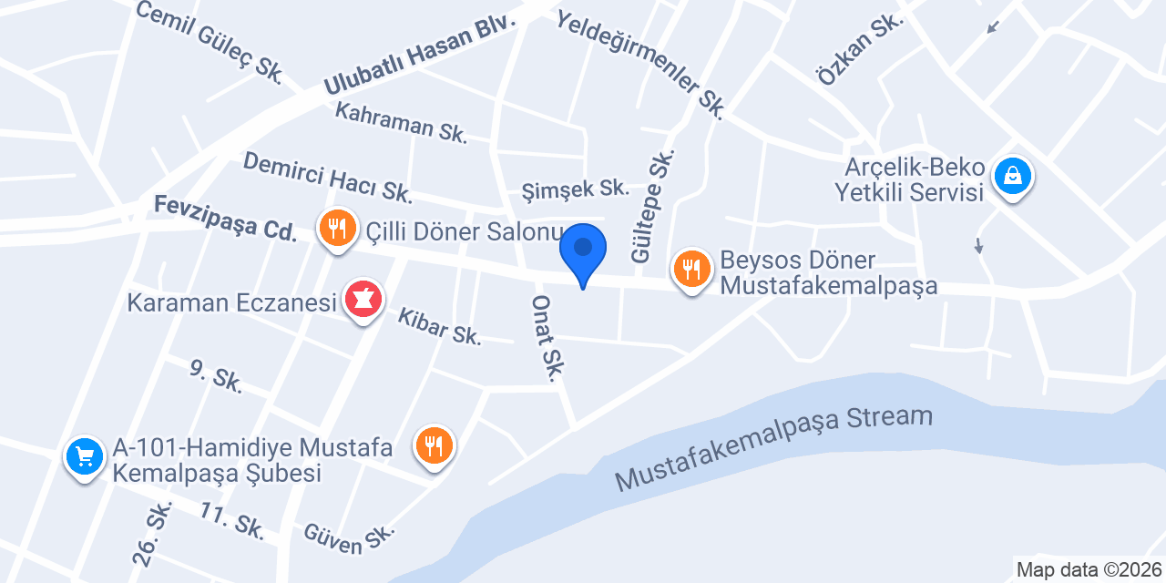 BAŞARAN MOTOR MUSTAFAKEMALPAŞA ŞUBESİ konumu