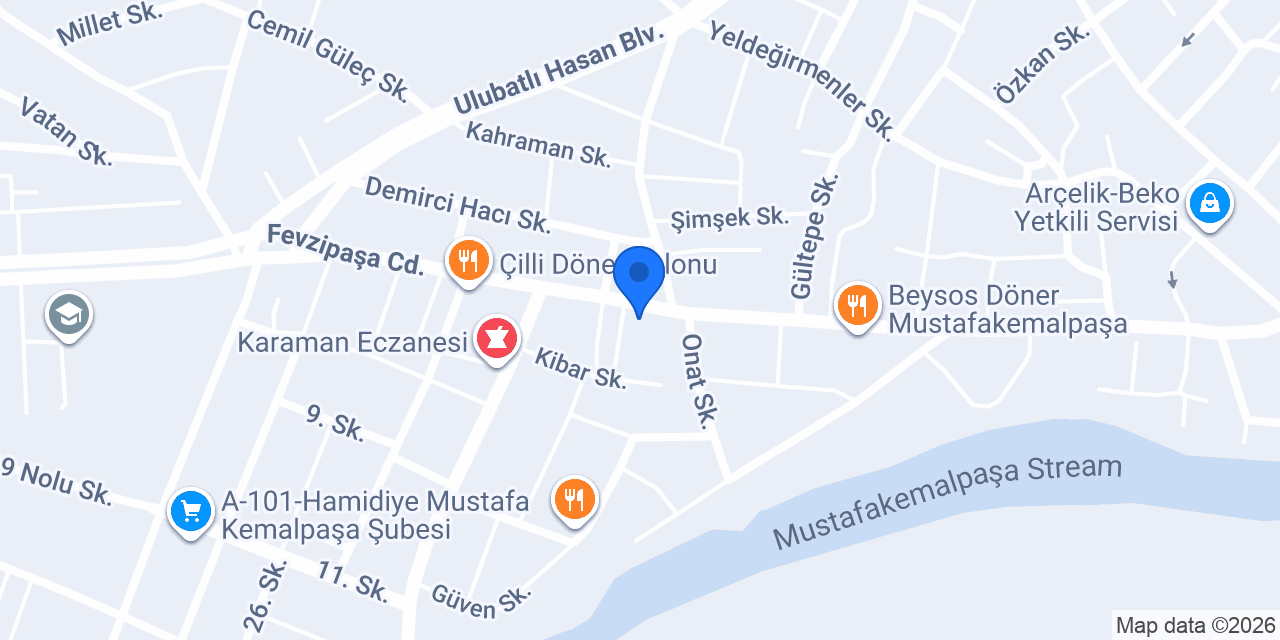 Günal Yapı Dekorasyon konumu