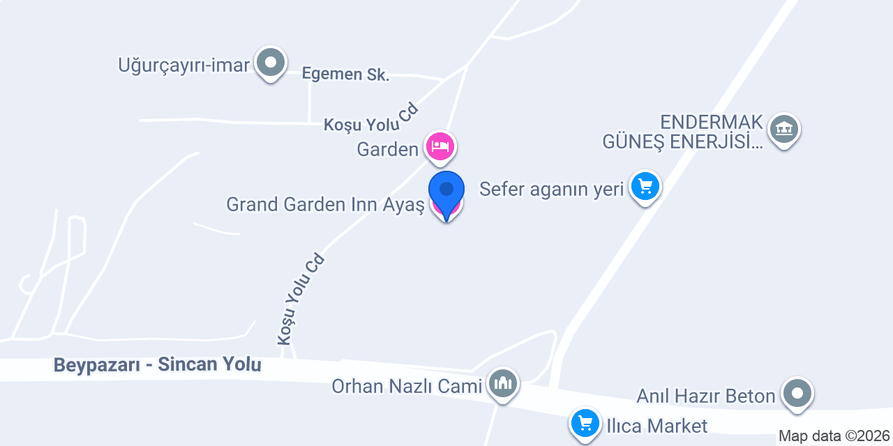 Grand Garden Inn Ayaş konumu
