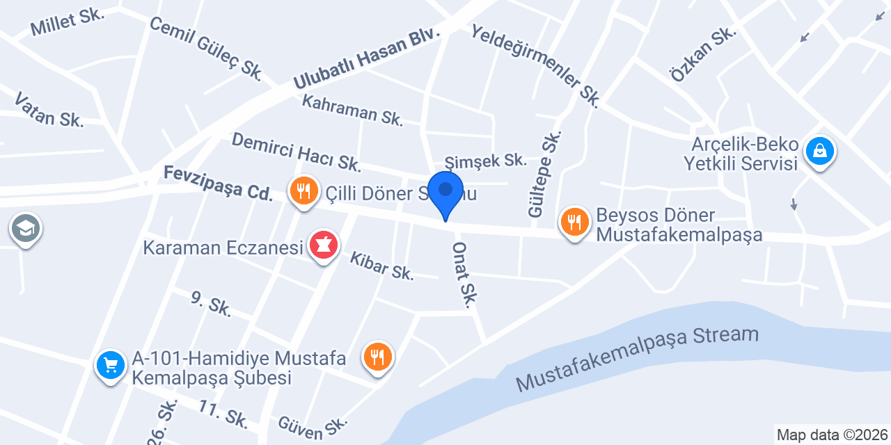 Mevlana Börek & kır pidesi konumu