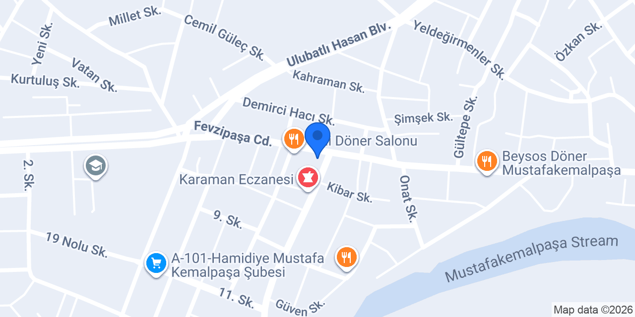Dink Gıda Şube 3 (Hamidiye Şubesi) konumu