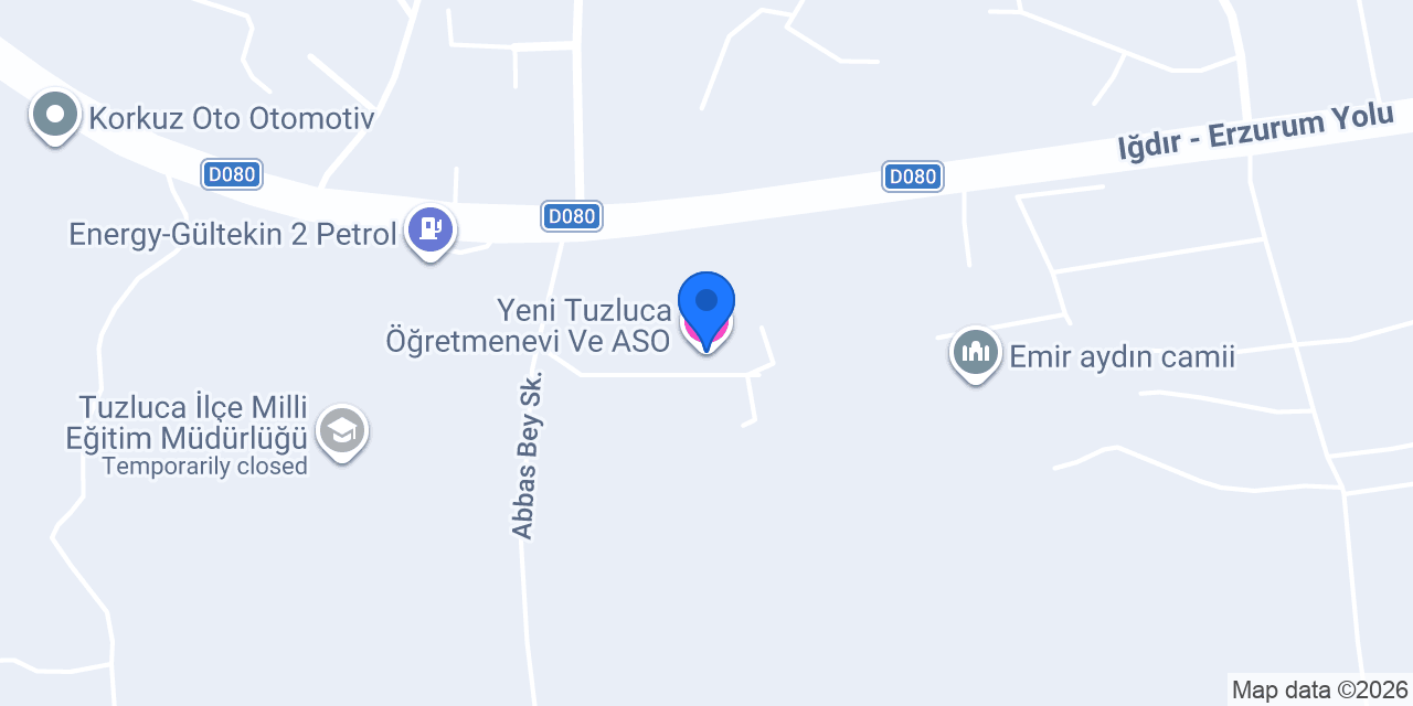 Yeni Tuzluca Öğretmenevi Ve ASO konumu