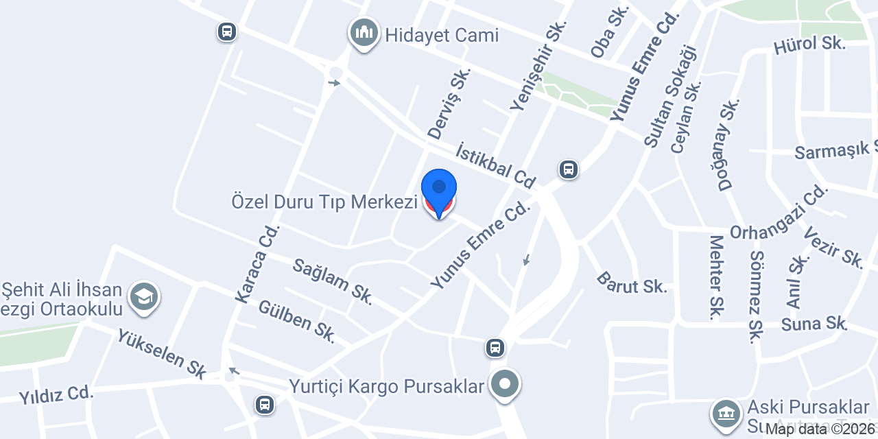 Özel Duru Tıp Merkezi konumu