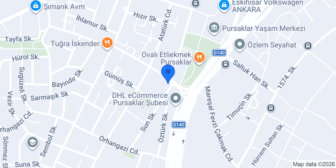 Garanti BBVA Pursaklar Şubesi konumu