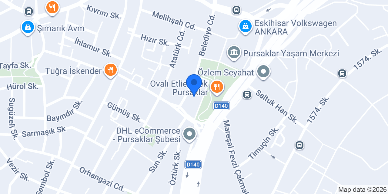 Gündoğdu Mobilya Pursaklar konumu