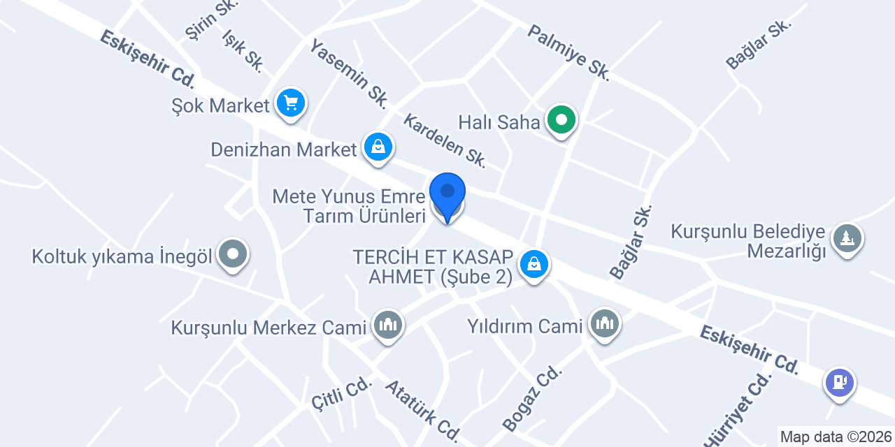 Mete Yunus Emre Tarım Ürünleri konumu