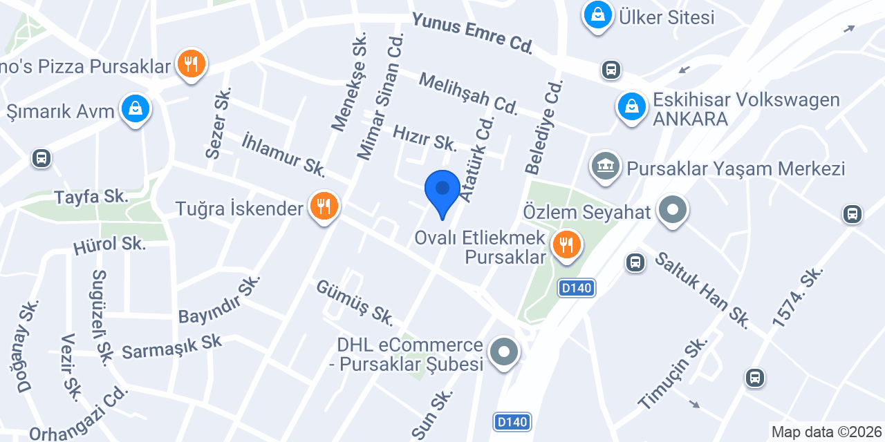 Pursaklar Akvaryum konumu