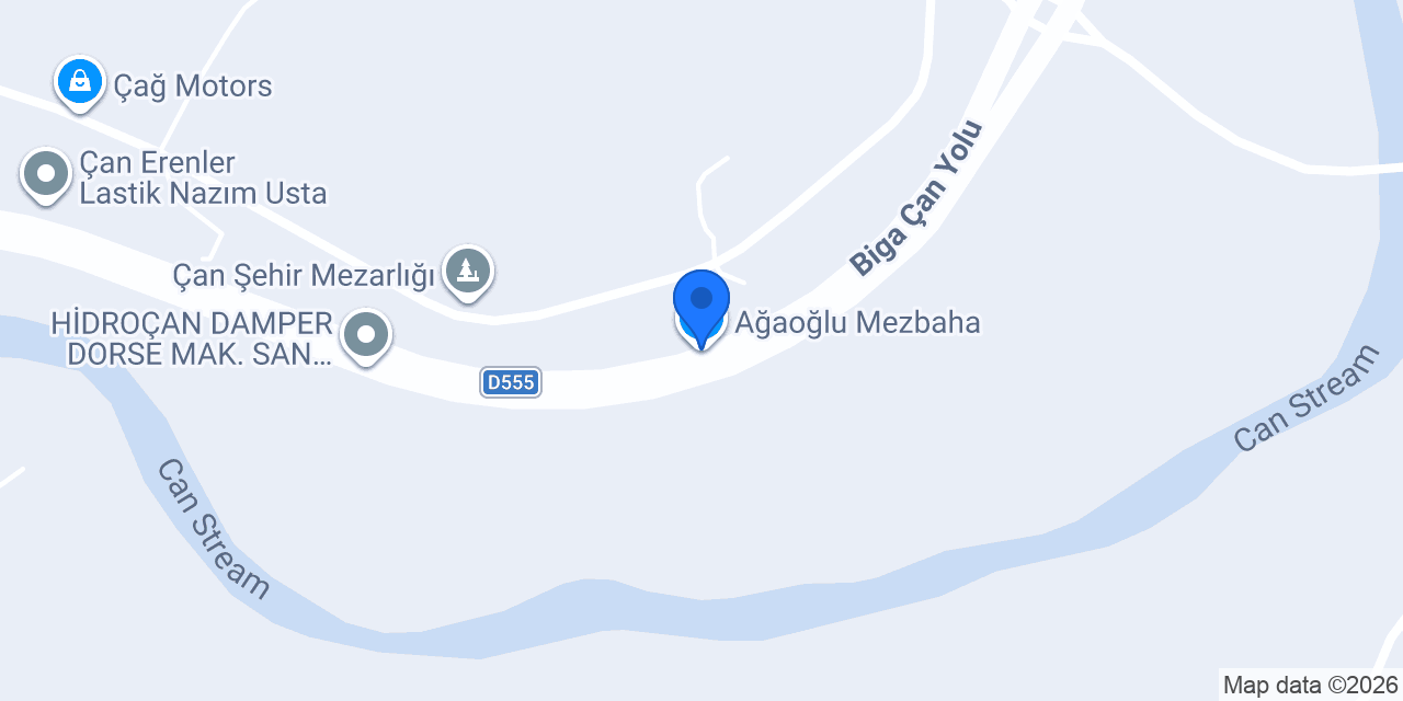 Ağaoğlu Mezbaha konumu