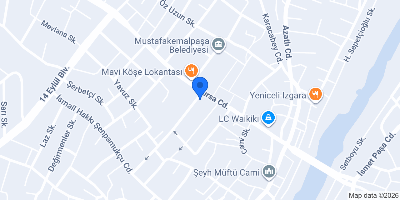 İşler Kitabevleri Mustafakemalpaşa Şube konumu