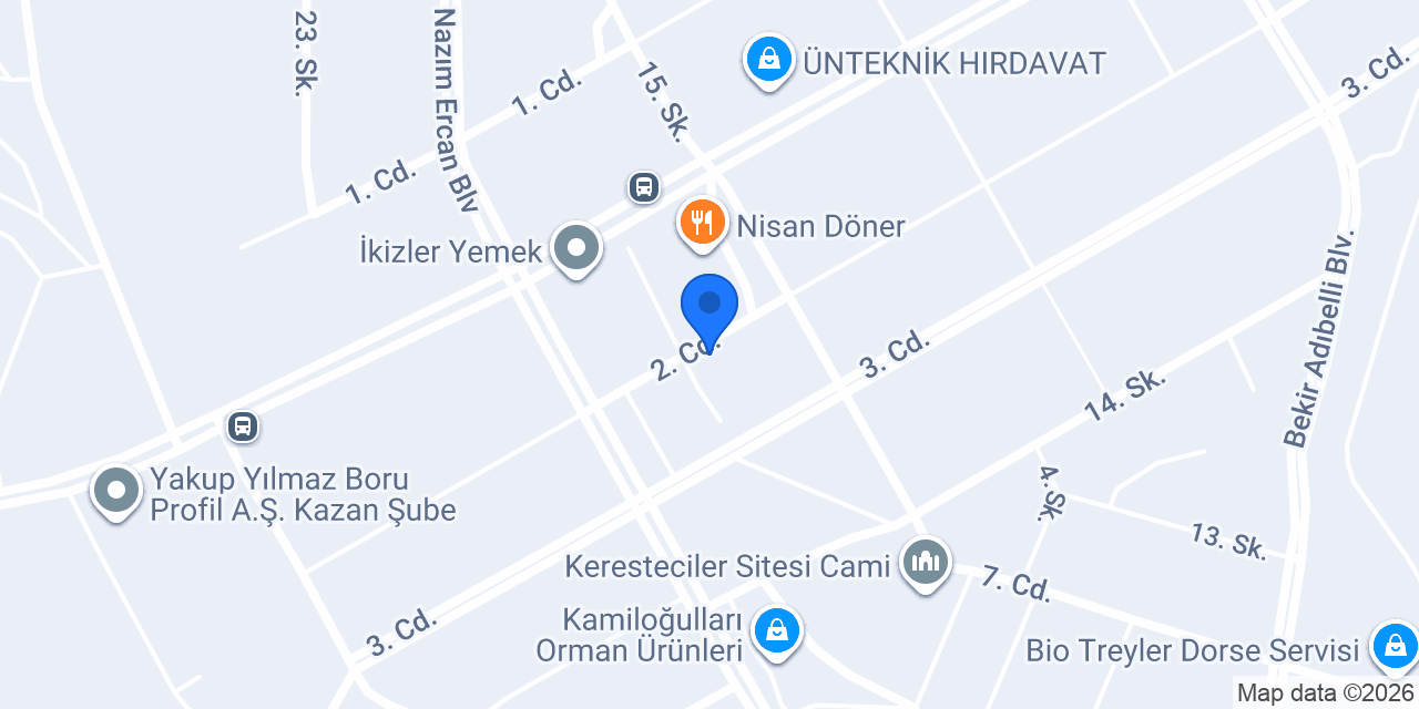Türklas Lastik Satış ve Servis konumu