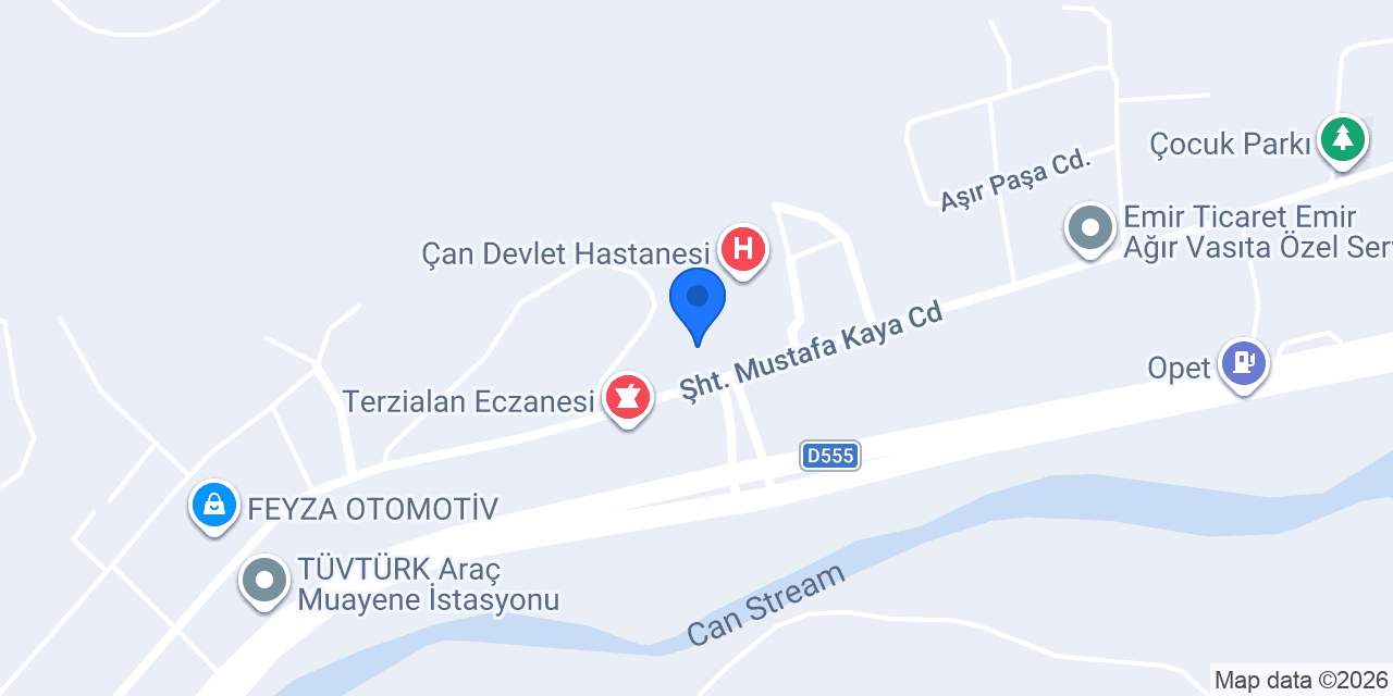 Çan Hastane Taksi konumu
