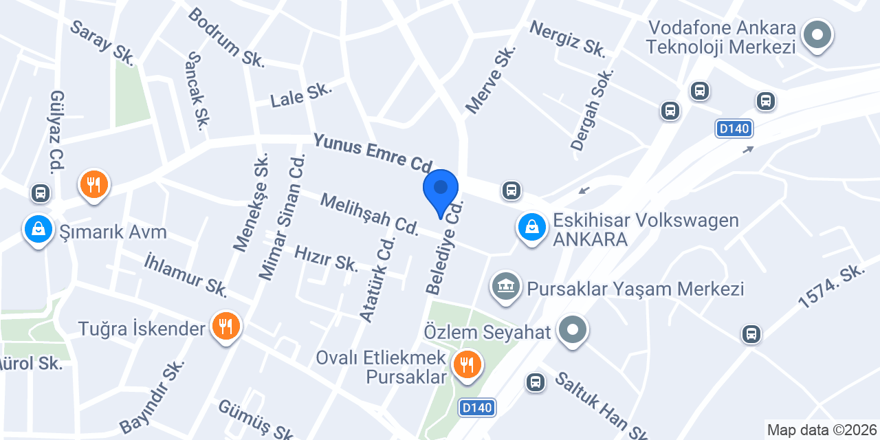 Türkiye Finans Pursaklar Şubesi konumu