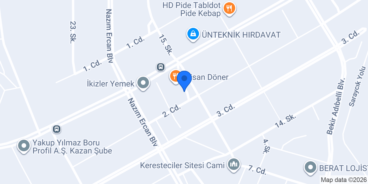 Özvatan Çelik Halat konumu