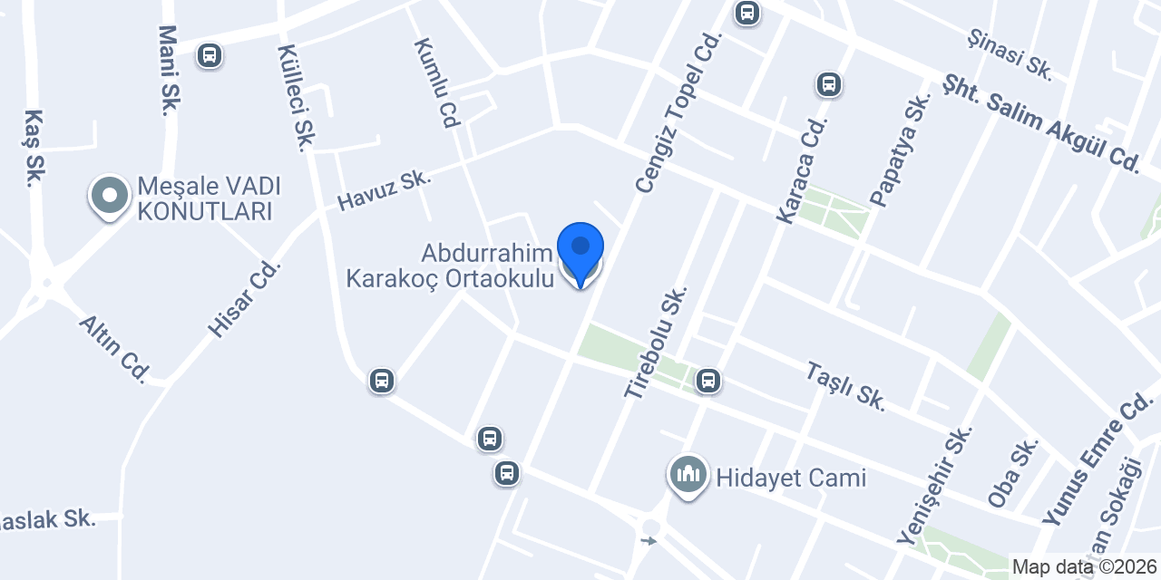 Abdurrahim Karakoç Ortaokulu konumu