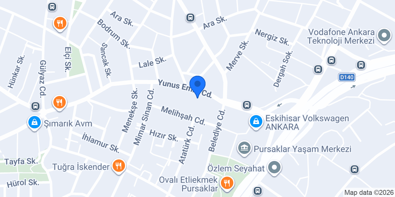 SR DÖNER Pursaklar konumu