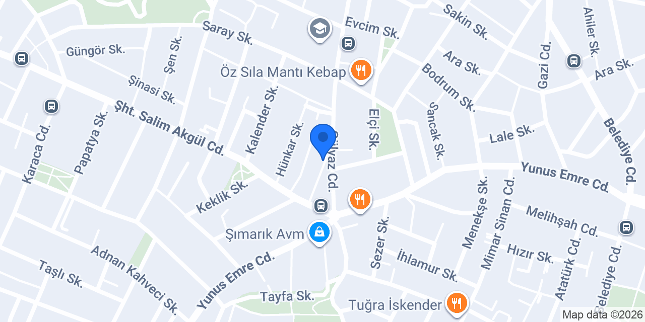 Çınar Et Lokantası konumu