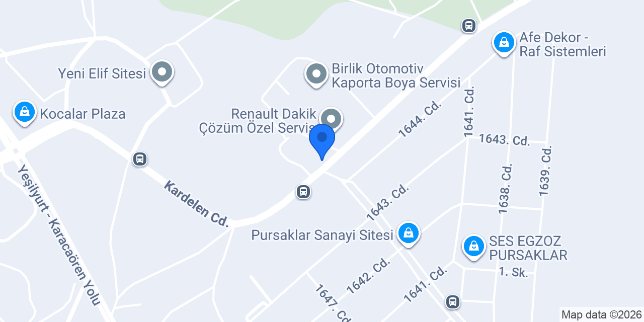 Çakil Garaj Kaporta Boya konumu