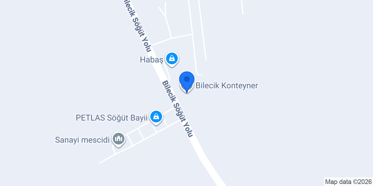 Bilecik Konteyner konumu